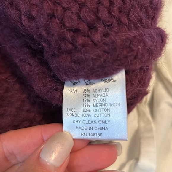 SEA NEW YORK Crew Neck Sweater with lace sleeves - Picture 4 of 7